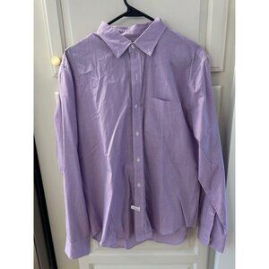 Bonobos Men's M Purple Checkered Button-Down Shirt Standard Fit Collared